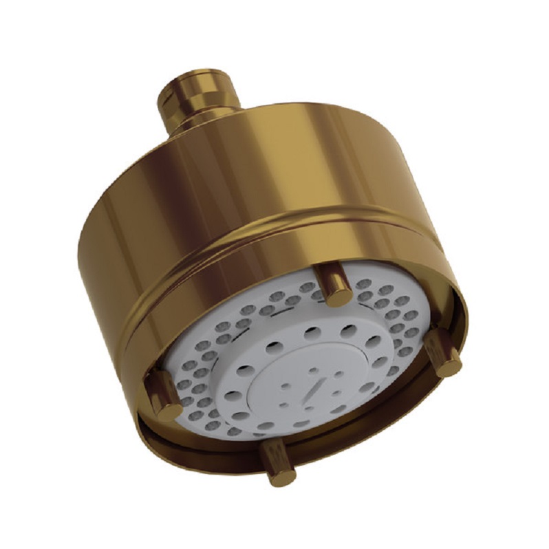 4" 5-Function Showerhead in French Brass, 1.8 gpm