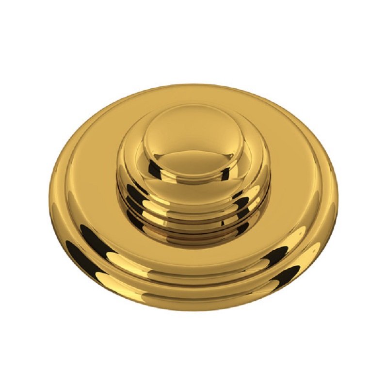 Deluxe Luxury Air Activated Disposal Button in Unlacquered Brass