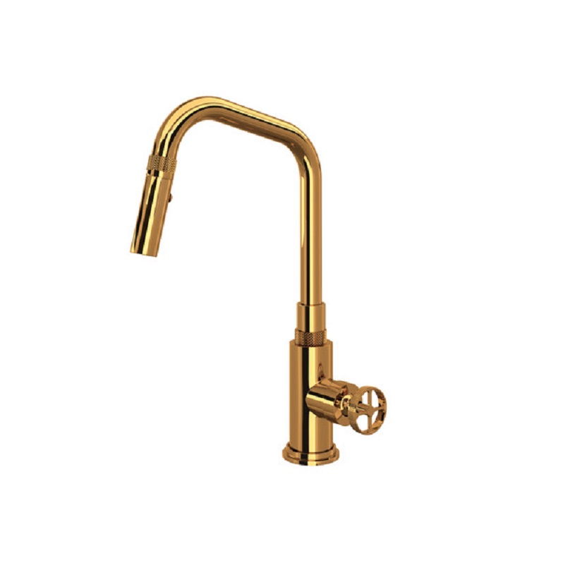 Campo Pull-Down Kitchen Faucet in Italian Brass