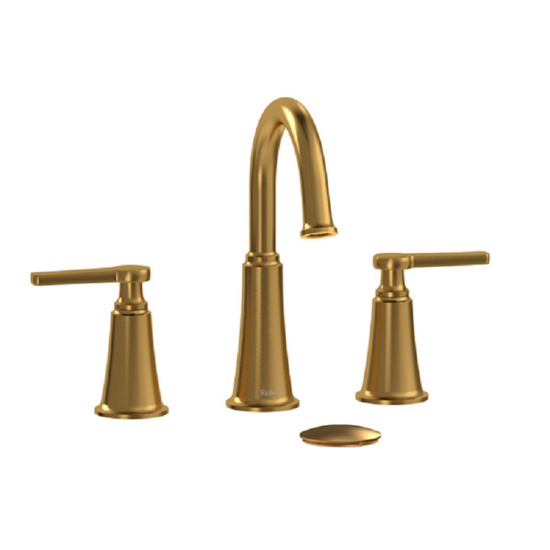 Riobel Momenti Widespread Lav Faucet w/Lever Handles in Brushed Gold