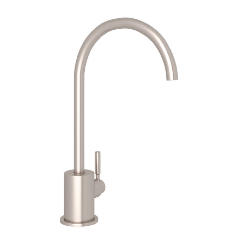 Lux C-Spout Filter Faucet w/Metal Lever Handle in Satin Nickel
