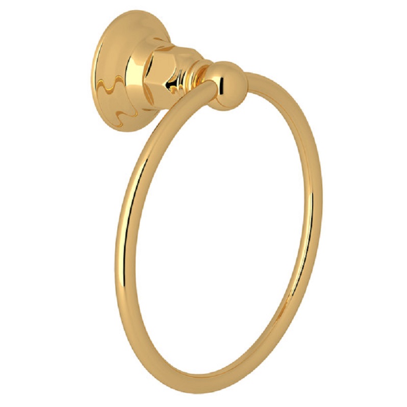 Country Bath 6-1/4" Towel Ring in Unlacquered Brass