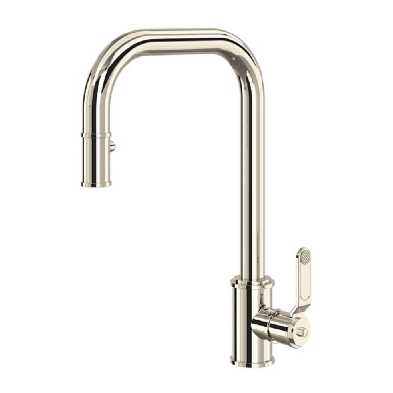 Armstrong Pull-Down Kitchen Faucet w/U-Spout in Polished Nickel