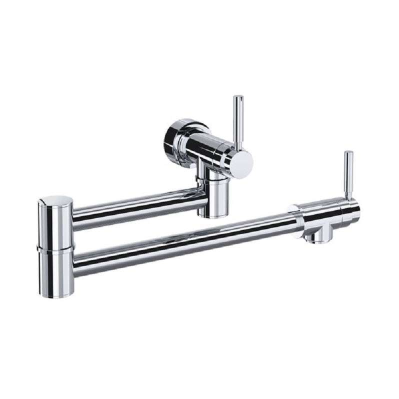 Holborn Wall Mount Swing Arm Pot Filler in Polished Chrome