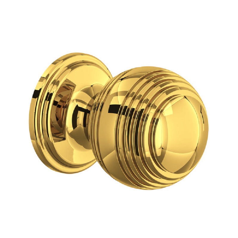 Large Contour Drawer Knob 1-1/4" in Unlacquered Brass