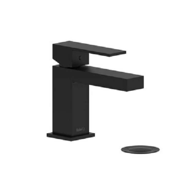 Riobel Kubik Single Handle Lavatory Faucet w/Drain in Black, 1.2 gpm