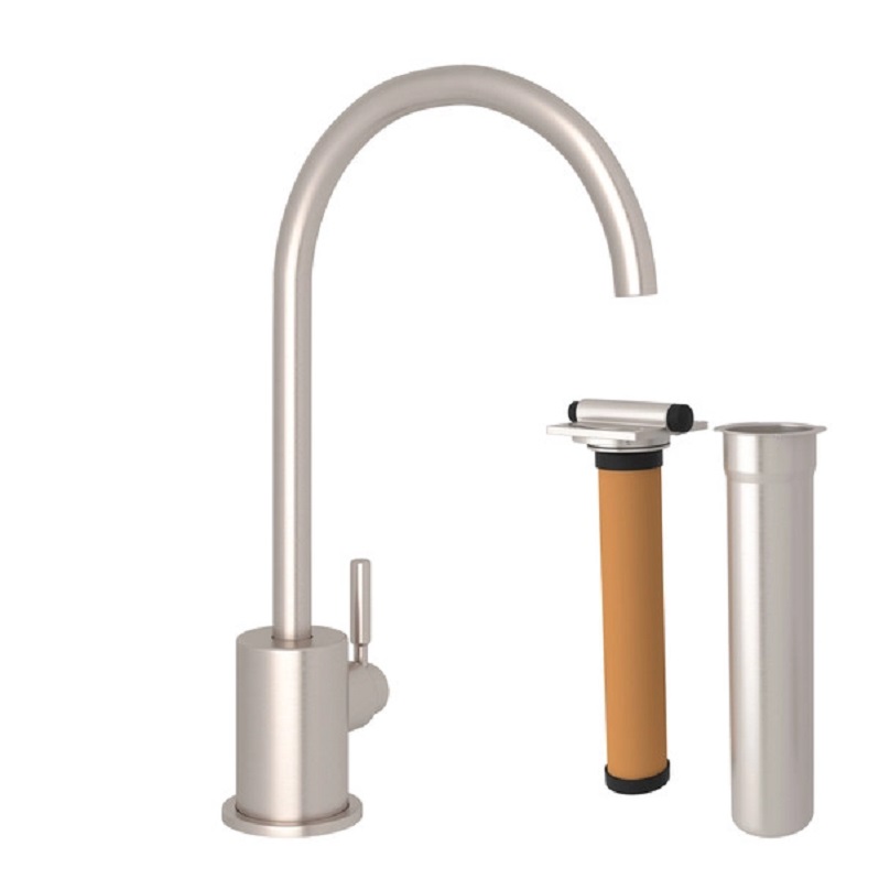 Lux C-Spout Filter Faucet w/Lever Handle & Filter Kit in Nickel