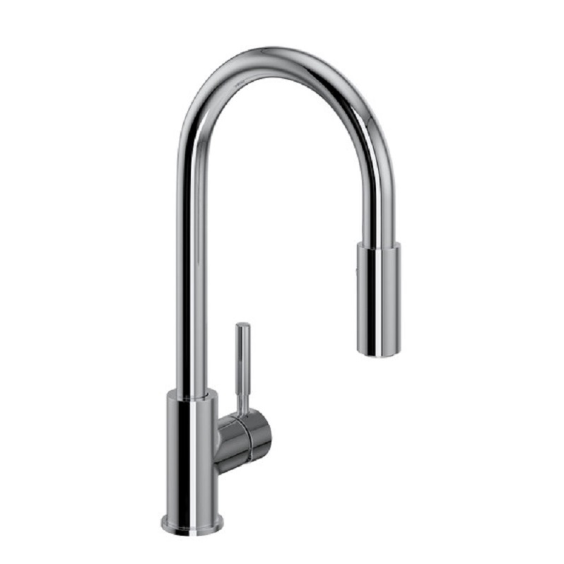 Lux Side Handle Pull-Down Kitchen Faucet in Polished Chrome