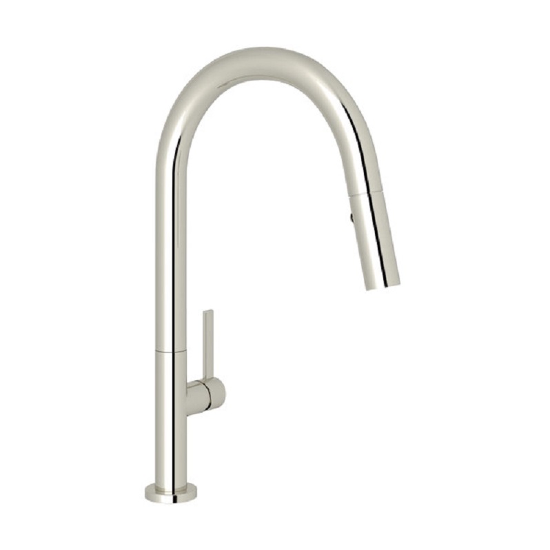 Modern Lux Pulldown Kitchen Faucet in Polished Nickel