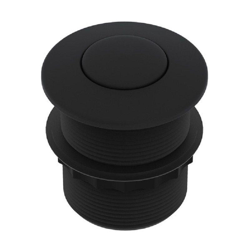 Waste Disposal Air Activated Switch Button in Matte Black