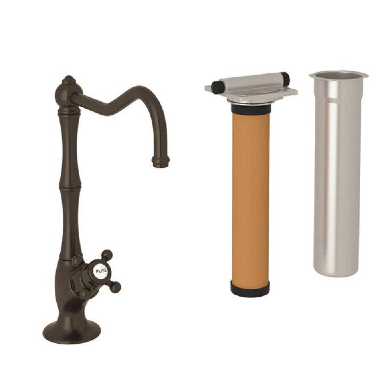 Acqui Cold Water Dispenser & Filter in Tuscan Bronze w/Mini Cross Handle