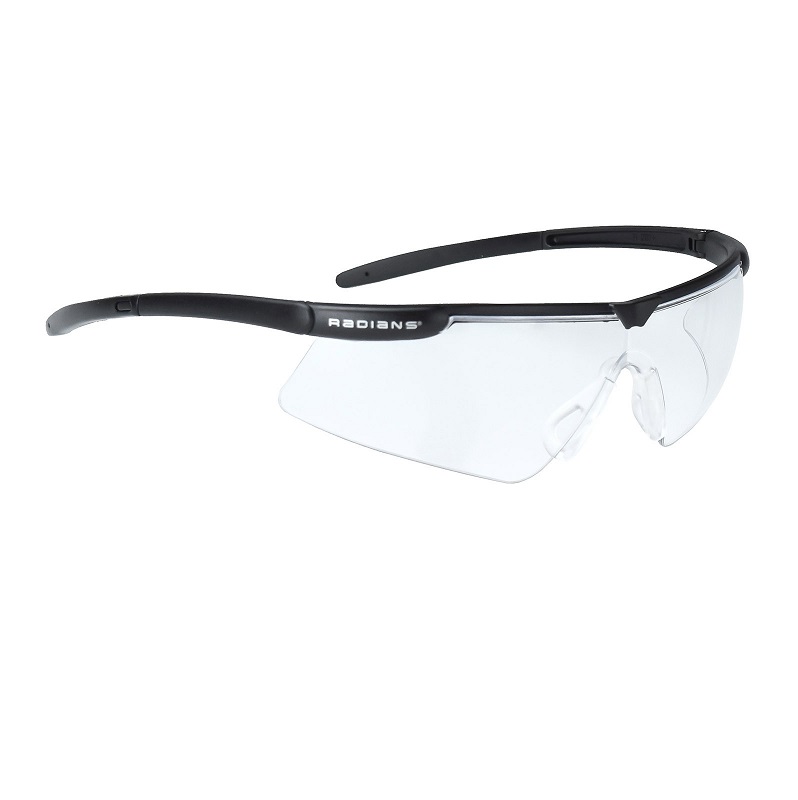 Radians T-72 Safety Glasses w/Black Frame & Clear Lens