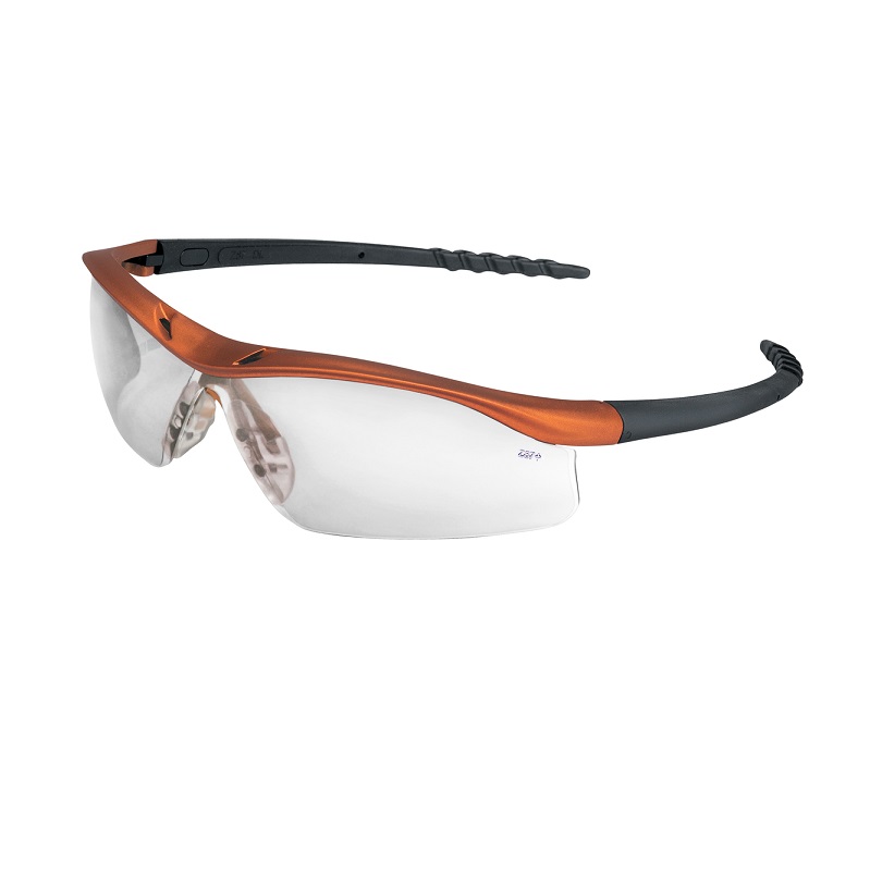Safety Glasses Orange Frame Clear Anti-Fog Lens 