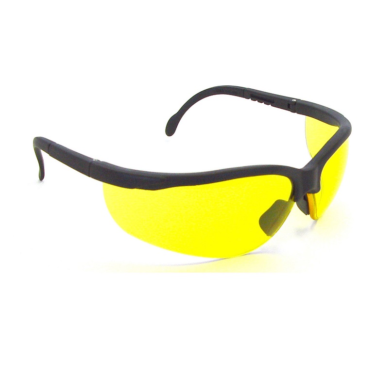Safety Glasses Amber Lens Journey Black Nylon Frame 
