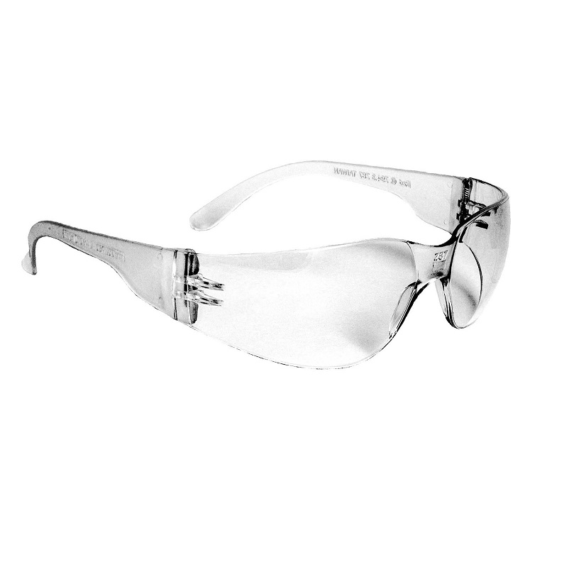 Safety Glasses Clear Lens Light Weight Full Wraparound Frame 