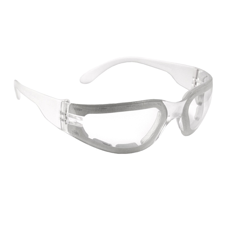 Safety Glasses Clear Lens Foam Lined Anti-Fog Light Weight 