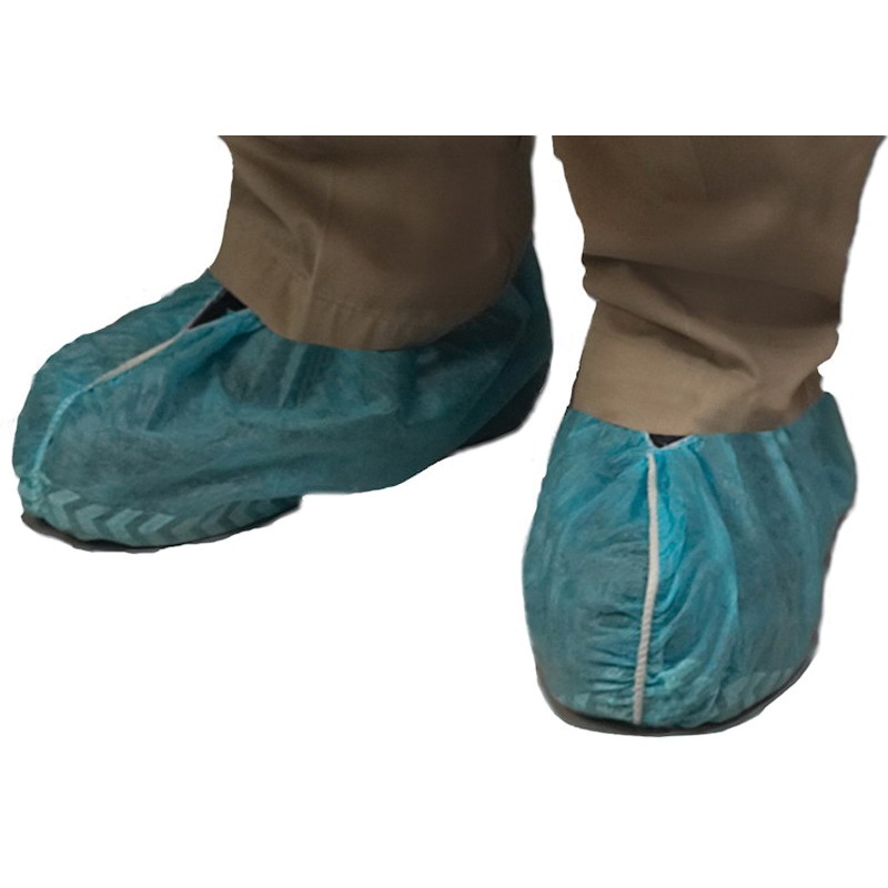 Light Blue Non-Skid Shoe Cover, One Size, 100PR/Case