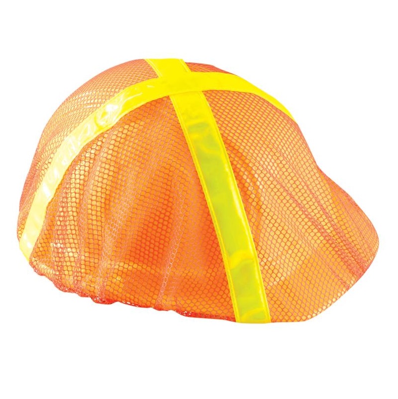 High Visibility Regular Brim Hard Hat Cover Orange 