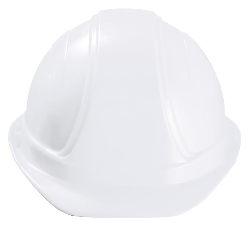 Regular Brim Hard Hat White Squeeze Lock Suspension 