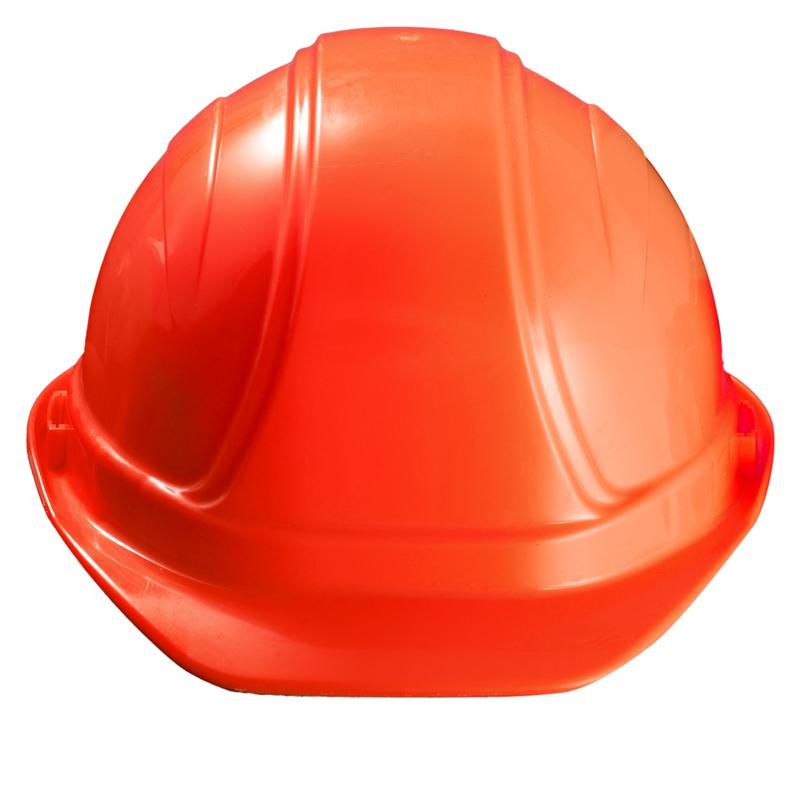 Regular Brim Hard Hat Orange Squeeze Lock Suspension 