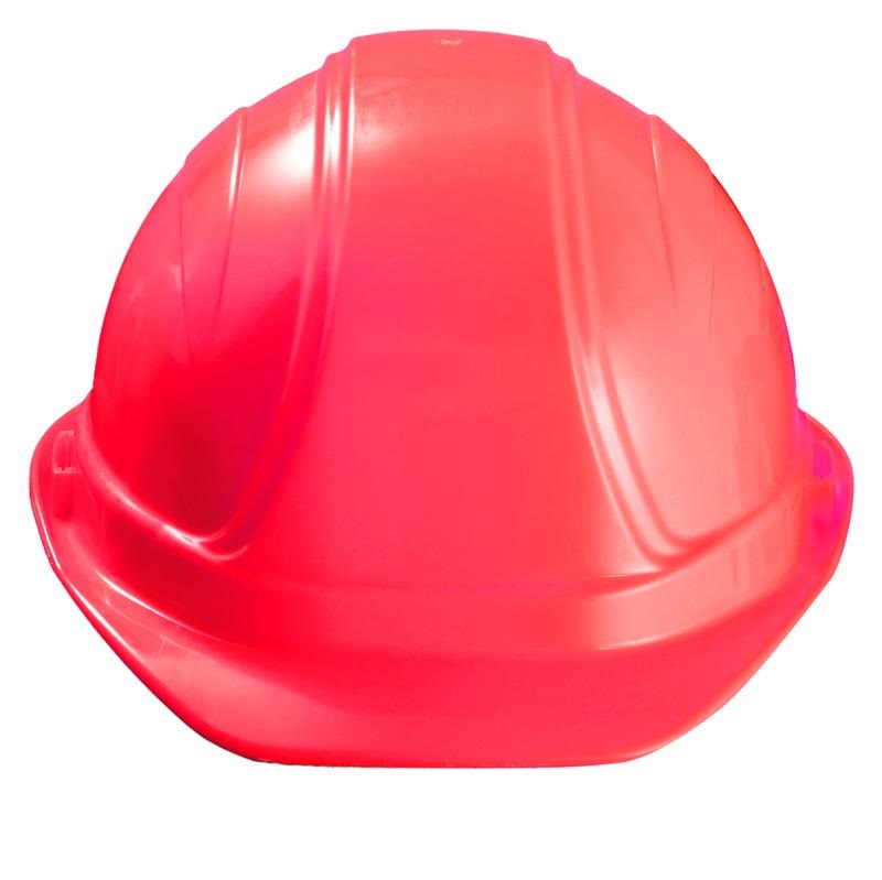 Regular Brim Hard Hat Red Ratchet Suspension 