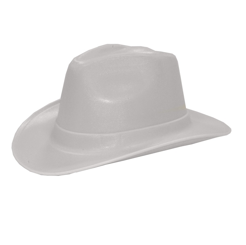 Cowboy Style Hard Hat Gray with Squeeze Lock Suspension 