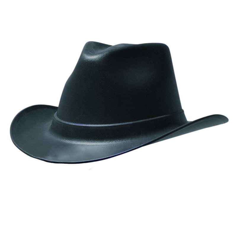 Cowboy Style Hard Hat Black with Ratchet Suspension 
