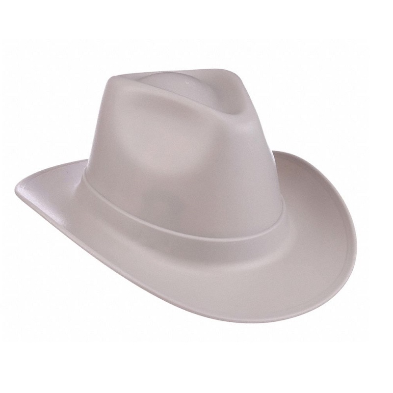 Cowboy Style Hard Hat Gray with Ratchet Suspension 