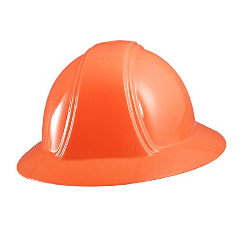 Full Brim Hard Hat Orange with Ratchet Suspension 