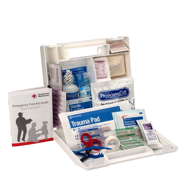 FIRST AID KIT 25 PERSON 106PC PLASTIC CASE W/DIVIDERS 223-U/FAO