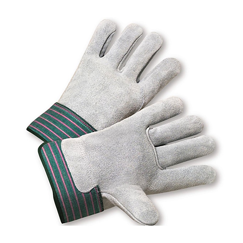 Superior Grade Split Cowhide Leather Palm Gloves Safety Cuff