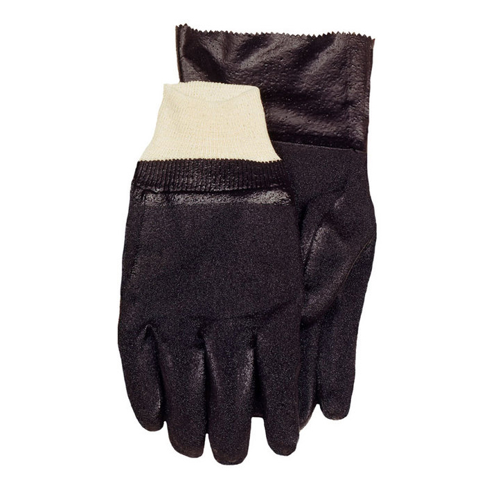 Black Crinkle PVC Coated Gloves