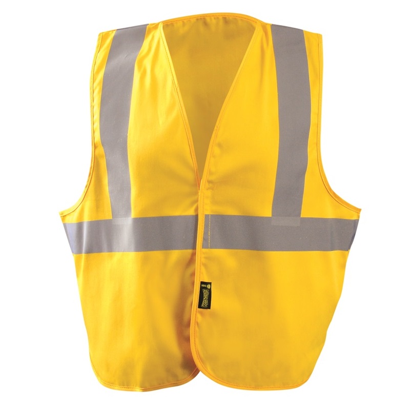 Classic Flame Resistant Cotton Safety Vest Large/X-Large Yellow Solid ...