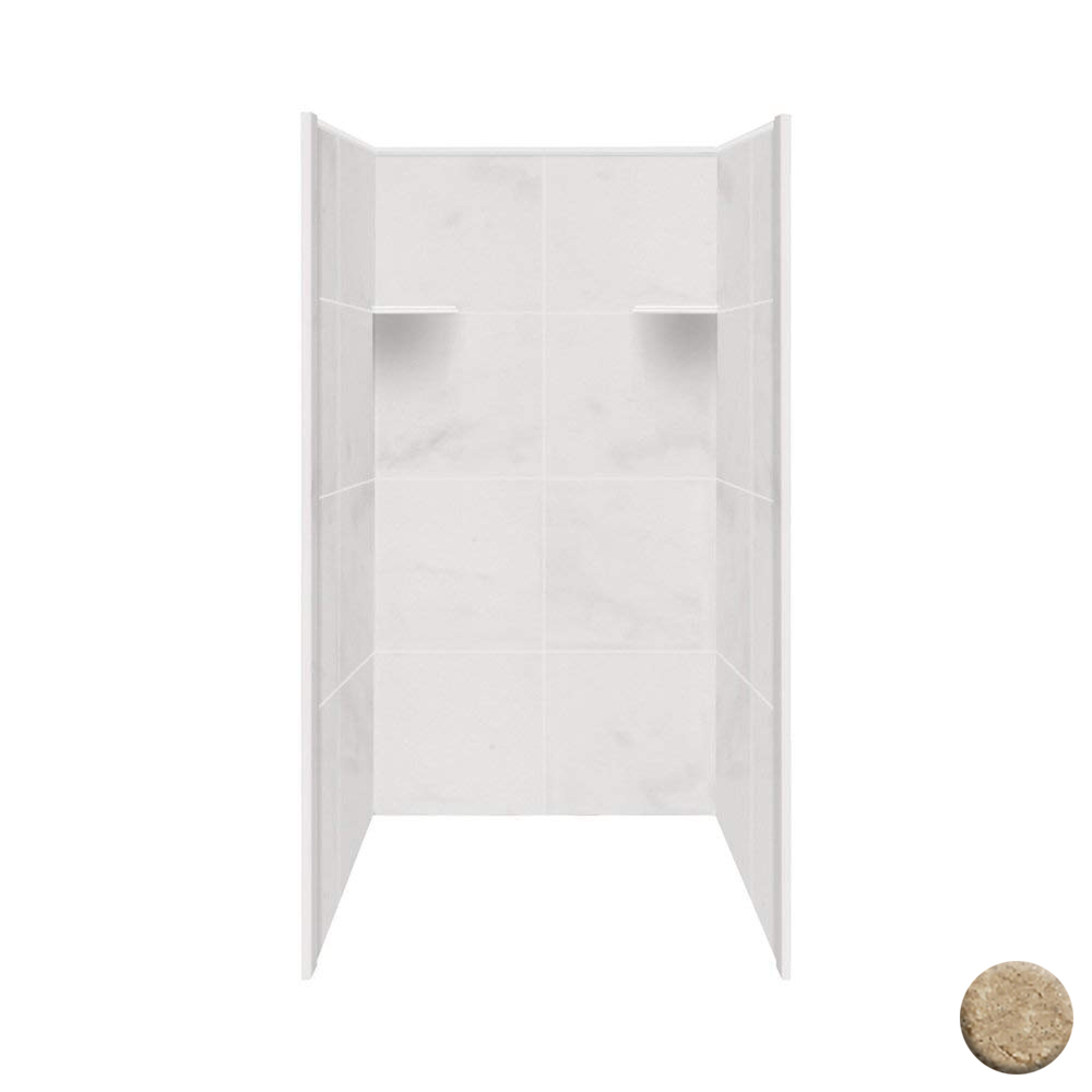 Studio 36x36x72" Shower Wall Kit in Sand Mountain, Plain