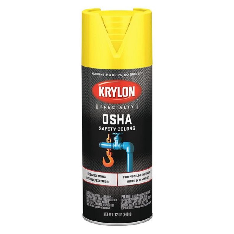 Krylon OSHA 16 oz Paint Safety Yellow 12oz Net Weight