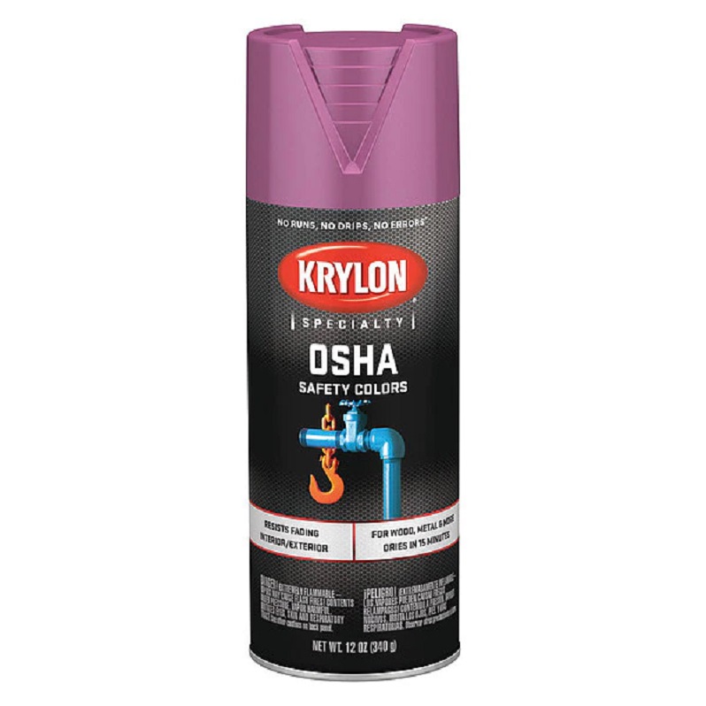 Krylon OSHA 16 oz Paint Safety Purple 12oz Net Weight