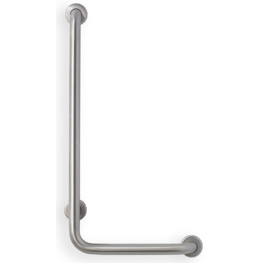 CareGiver 32x16 90 Degree Left Hand Grab Bar in Stainless Steel