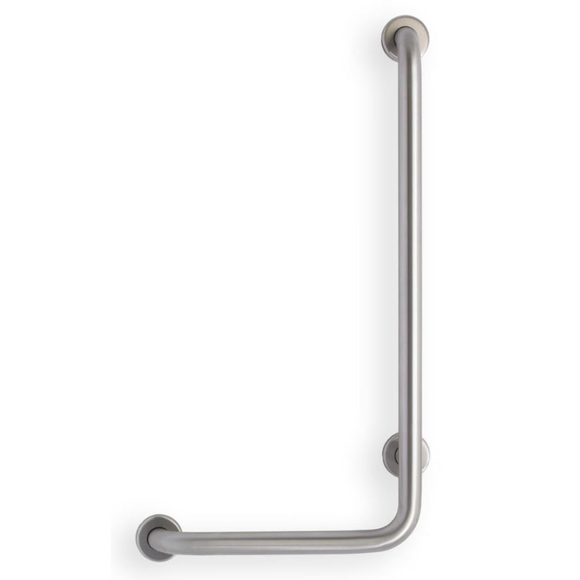 CareGiver 32x16 90 Degree Right Hand Grab Bar in Stainless Steel