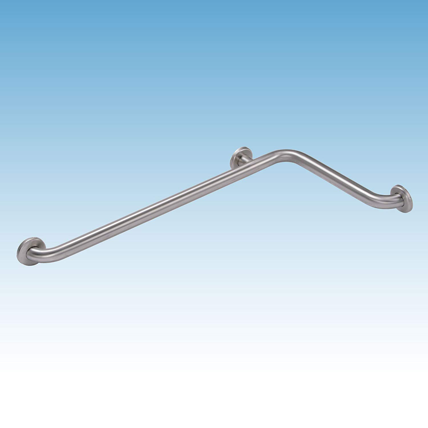 CareGiver 34x18" L-Shaped Grab Bar in Stainless Steel