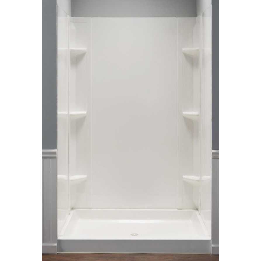Durawall 42x48" Square/Rectangular Shower Wall System in White
