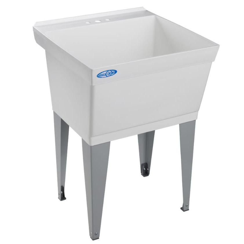 UTILATUB 23" Thermoplastic Floor Mount Laundry Tub in White