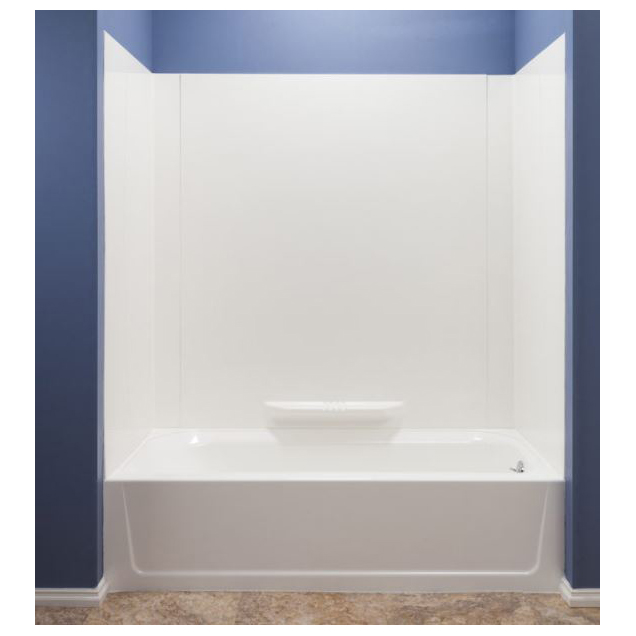 Durawall Premium Fiberglass Bathtub Wall System in White