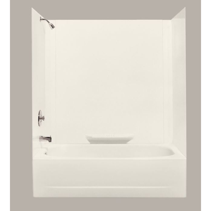 Durawall Premium Fiberglass Bathtub Wall System in Bone