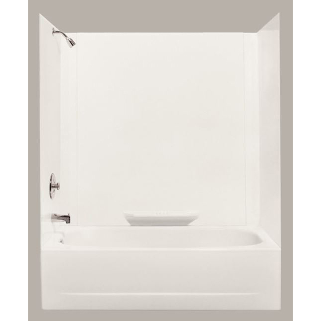 Durawall Premium Fiberglass Bathtub Wall System in Biscuit