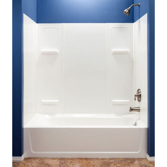 Durawall Premium 5 pc Thermoplastic Bathtub Wall System in White