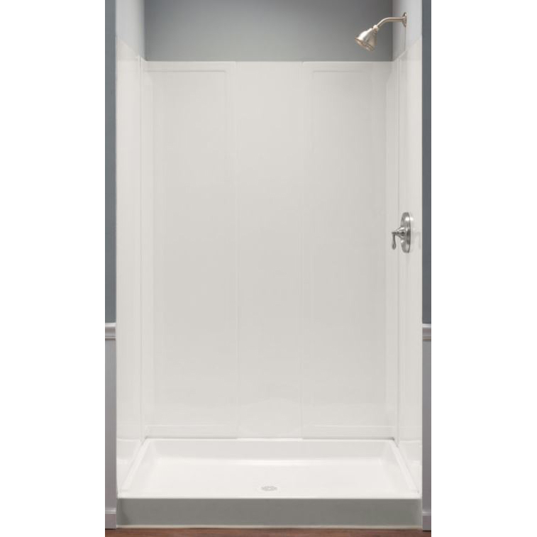Durawall 5pc Square/Rectangular Shower Wall System in White