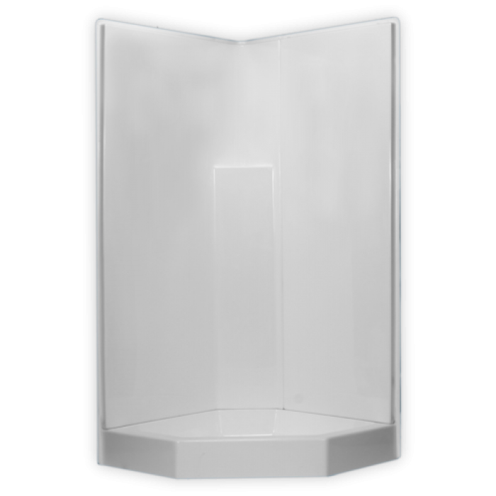 AcrylX Neo-Angle Shower 38-1/2x38-1/2x80-1/4" White