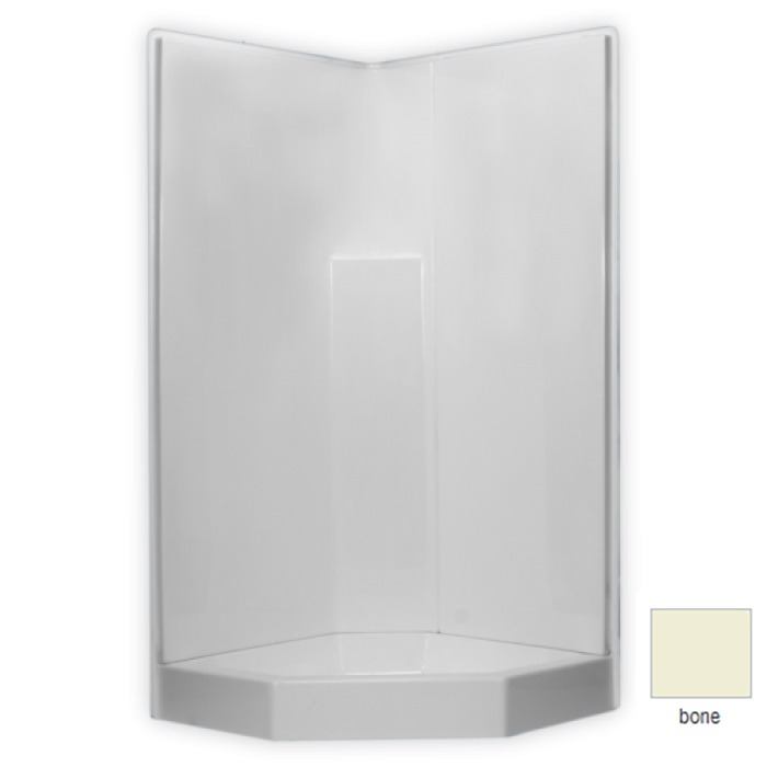 AcrylX Neo-Angle Shower 38-1/2x38-1/2x80-1/4" Bone
