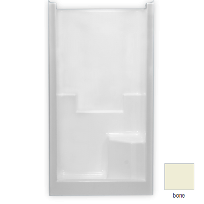 AcrylX Shower 42x36-3/4x78" Biscuit With Seat