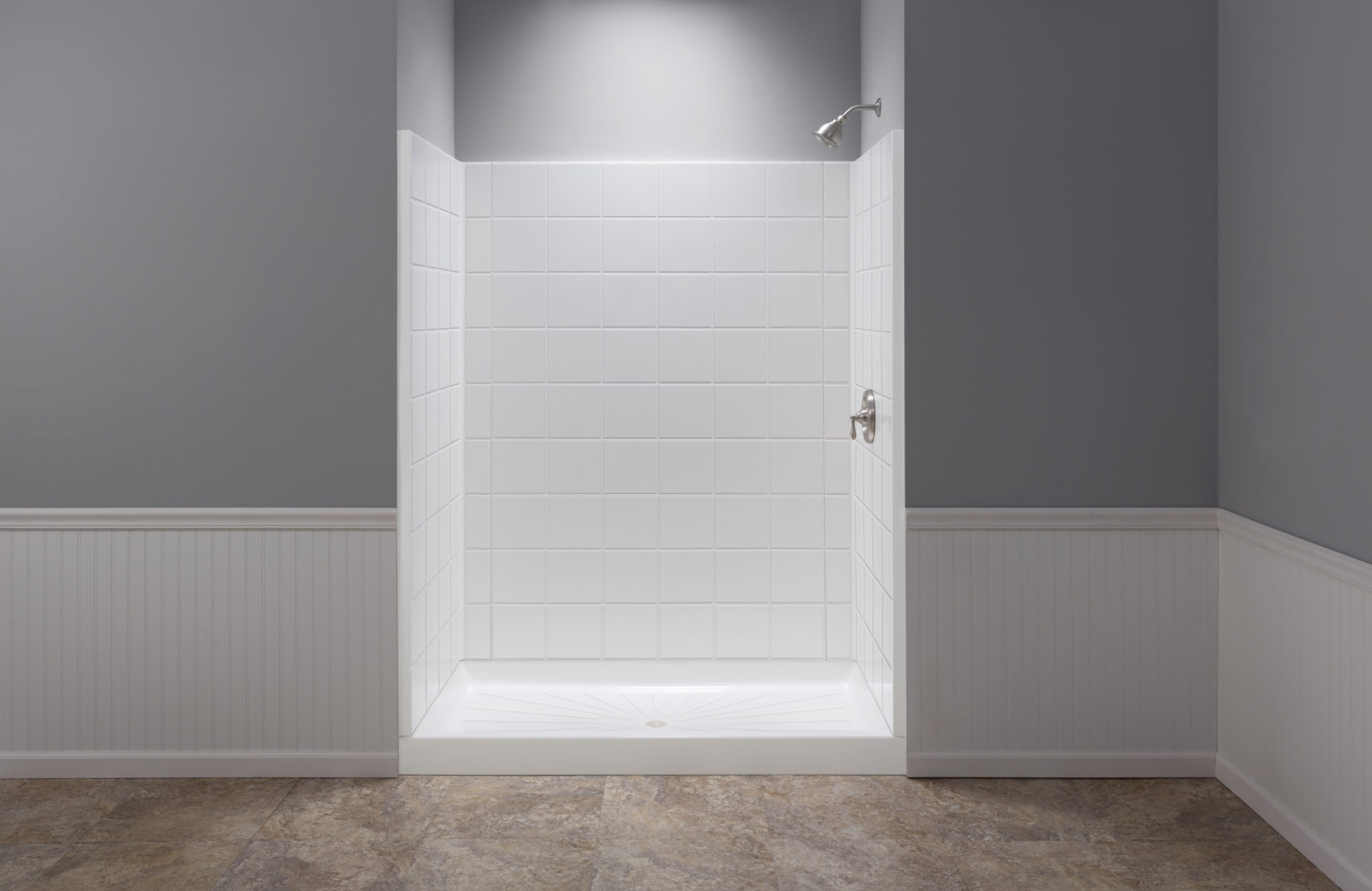Durawall 34x60" Rectangular Shower Wall in White
